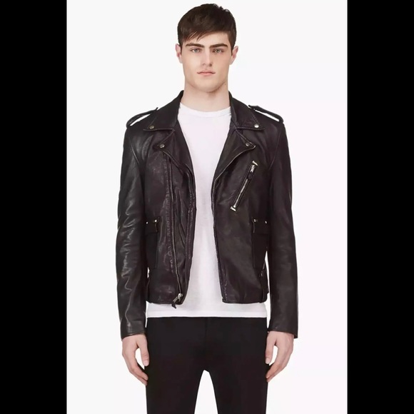 BLK DNM Leather biker Jacket No.65. Size Medium. BNWT - Picture 14 of 15